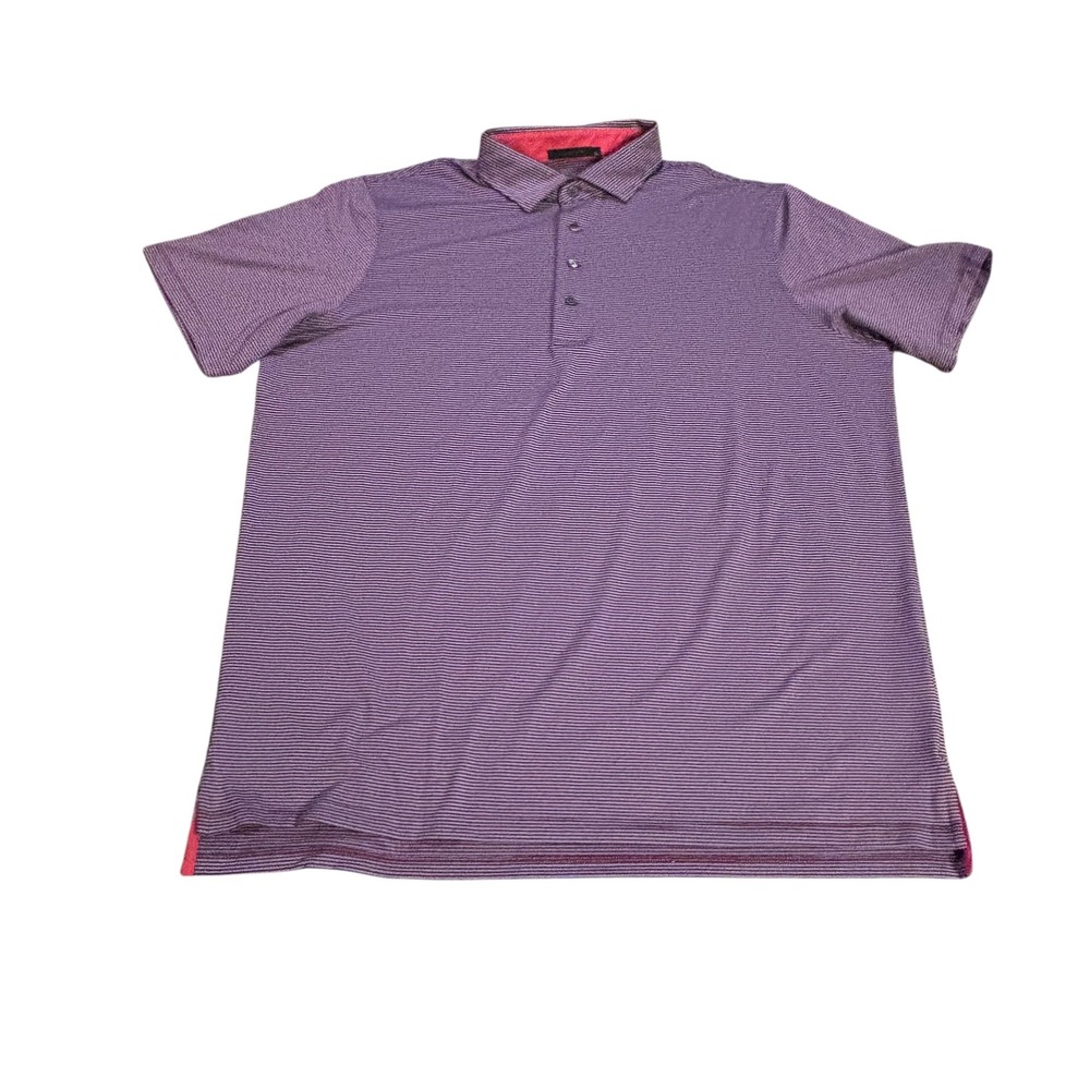 Greyson Mens XL Purple Striped Polo‎ Shirt Nationwide Childrens Championship